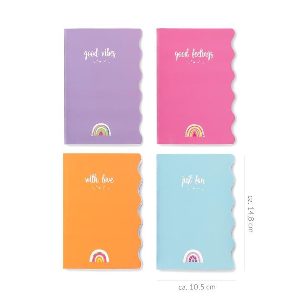 Fyra vackra anteckningsböcker - Väderstads Leksaker