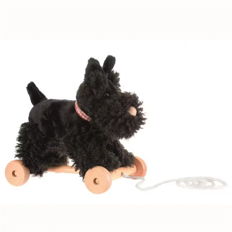 Hållbar dragleksak - svart hund