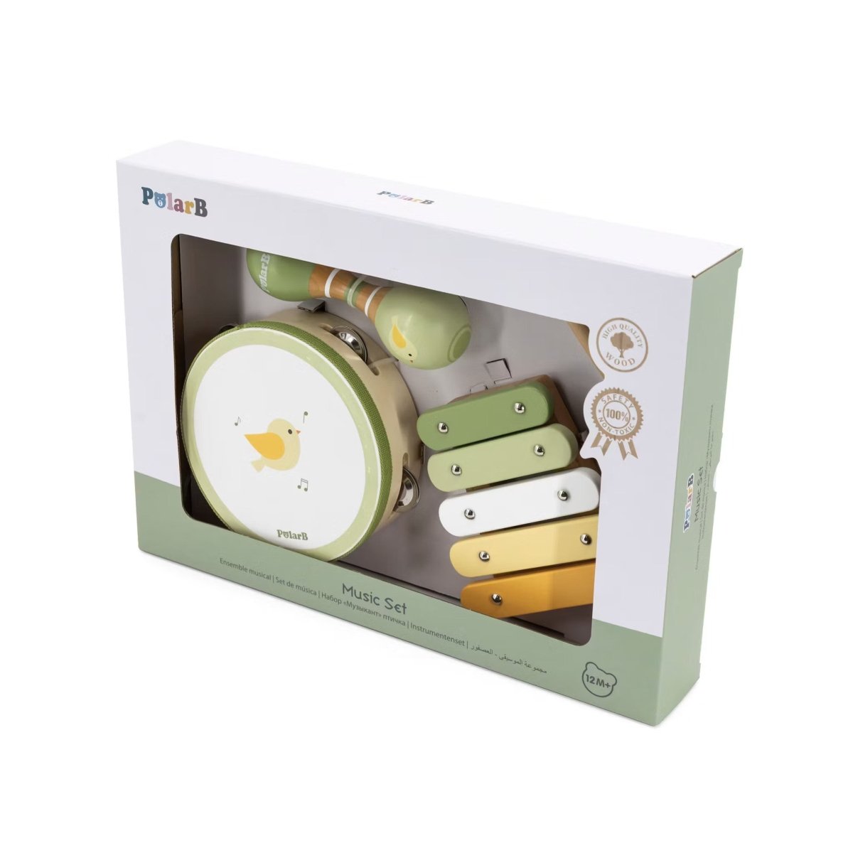 Samling Träinstrument - Fågeltema - Väderstads Leksaker