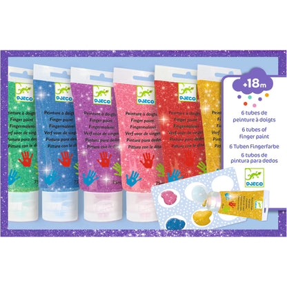 Fingerfärg med glitter – från 18 månader