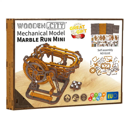 3D-modell i trä – Mekanisk kulbana Mini, svårighetsnivå 3/5, från 14 år