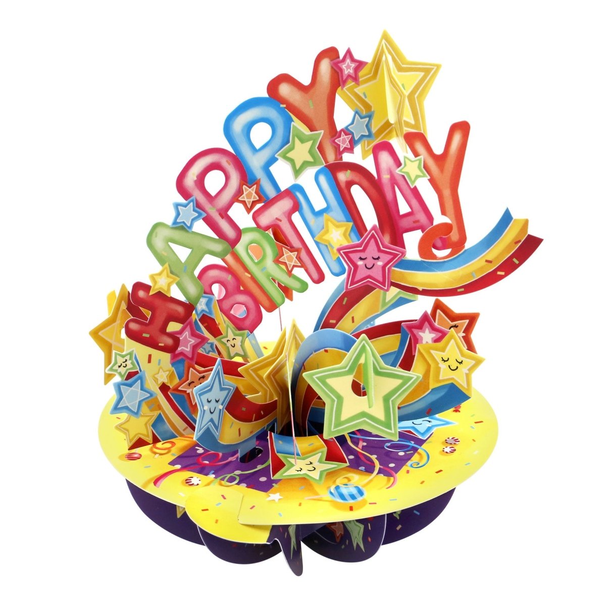 Färgglatt gratulationskort - Happy Birthday - Väderstads Leksaker