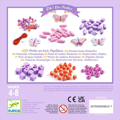 Pärlor av trä - Fjärilar - Väderstads Leksaker