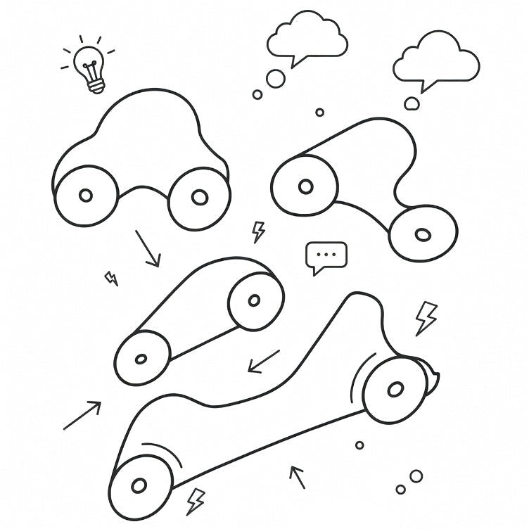 Personlig Träbil med egen text - Handgjord av Lokalt Virke - Väderstads Leksaker