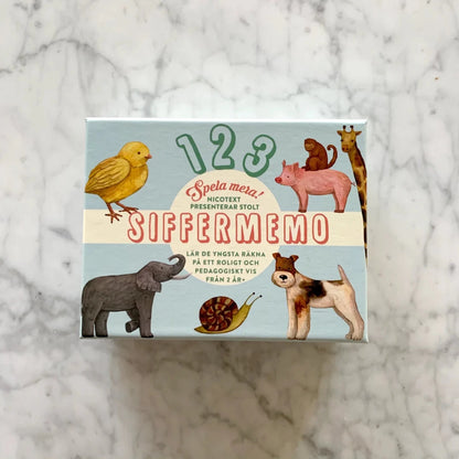 Siffermemo – räkna och matcha med djur, från 2 år - Väderstads Leksaker