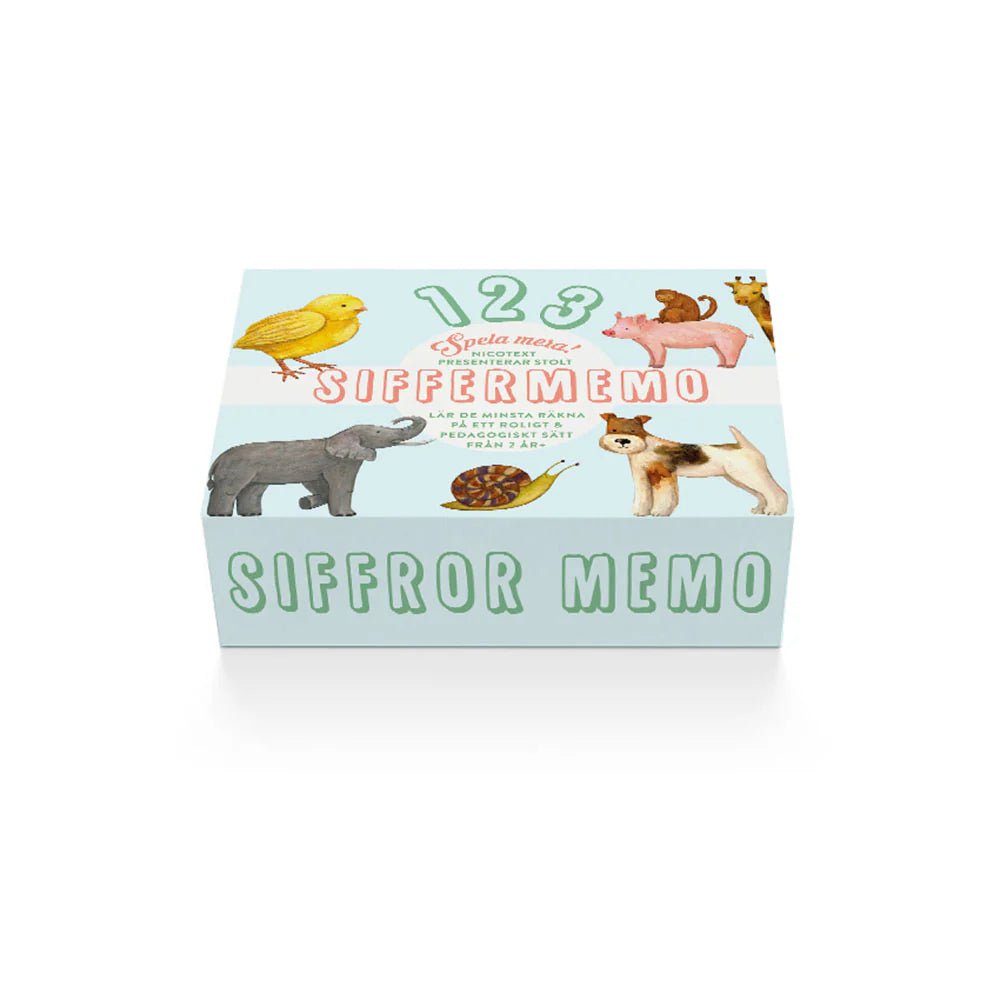 Siffermemo – räkna och matcha med djur, från 2 år - Väderstads Leksaker