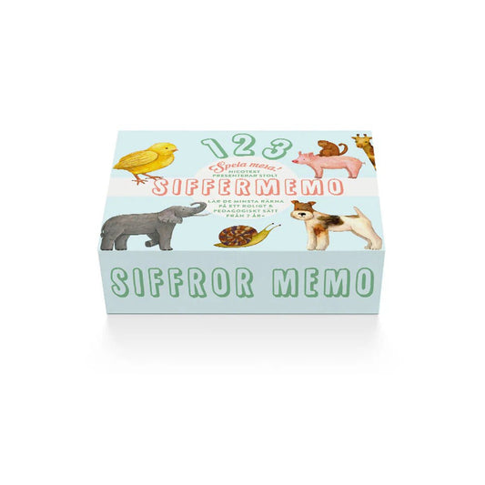 Siffermemo – räkna och matcha med djur, från 2 år - Väderstads Leksaker