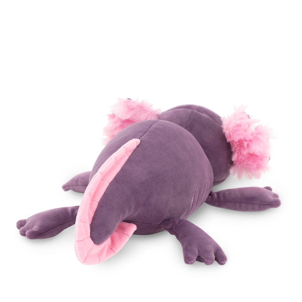 Stor axolotl i lila – Återvunna material - Väderstads Leksaker