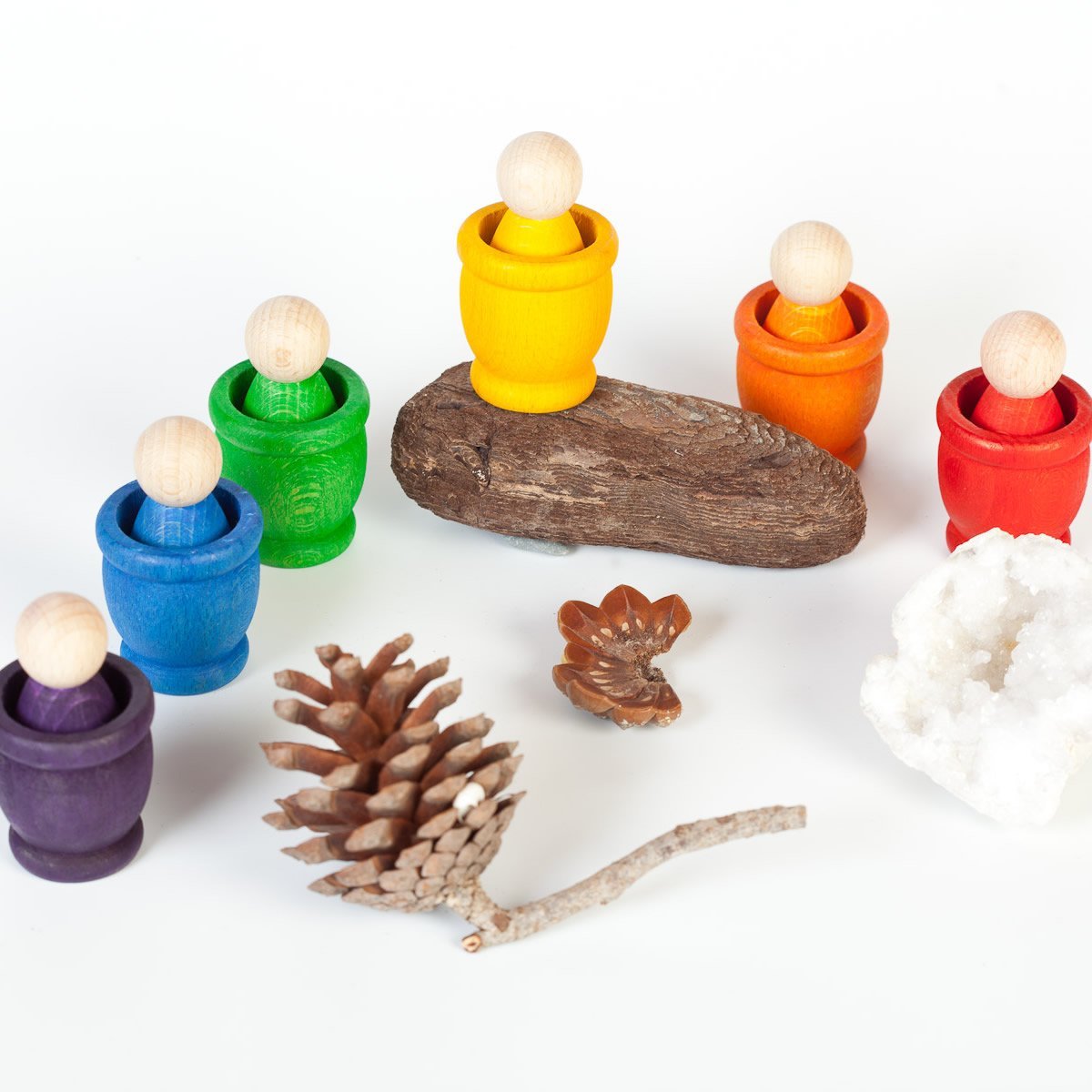 Träfigurer med koppar och mynt - Väderstads Leksaker