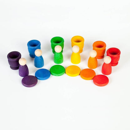 Träfigurer med koppar och mynt - Väderstads Leksaker